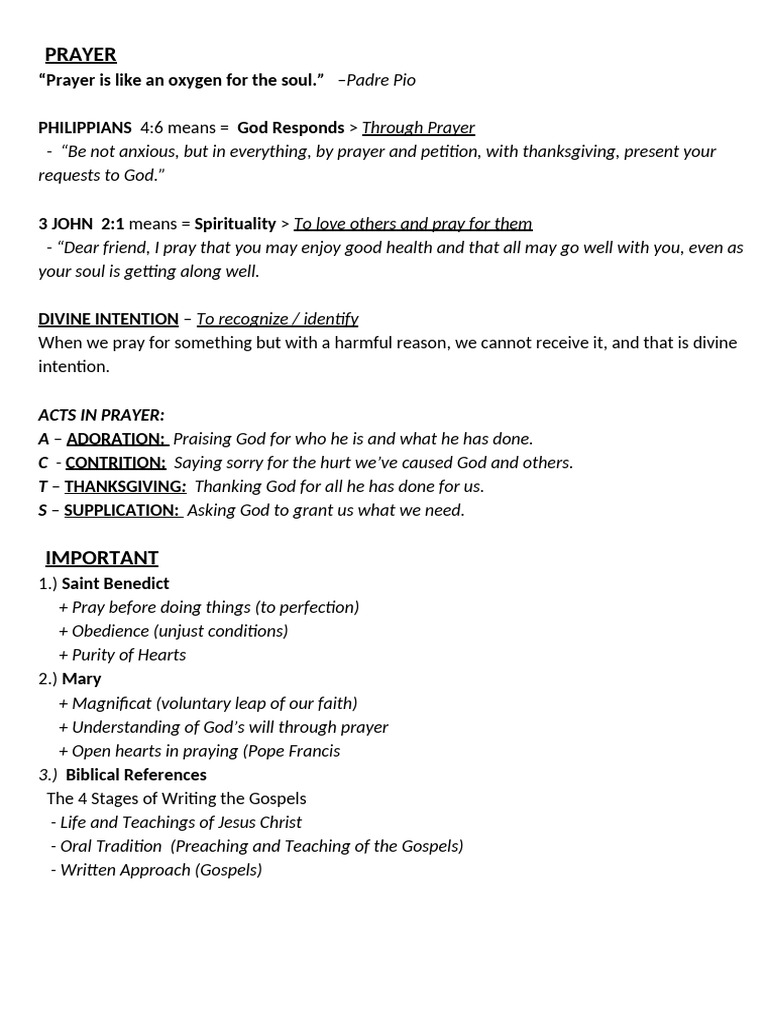 Understanding Prayer and the Gospels | PDF | Jesus | John The Apostle