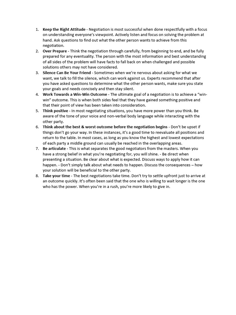 Effective Negotiation Strategies Guide | PDF