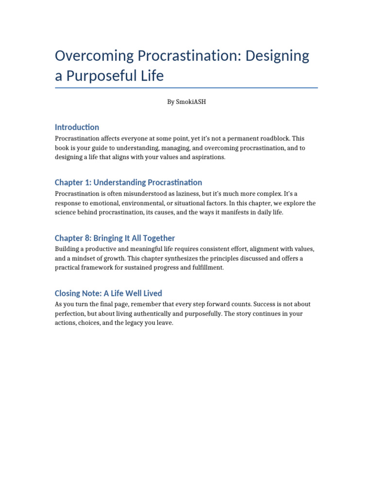 Overcoming Procrastination Guide | PDF