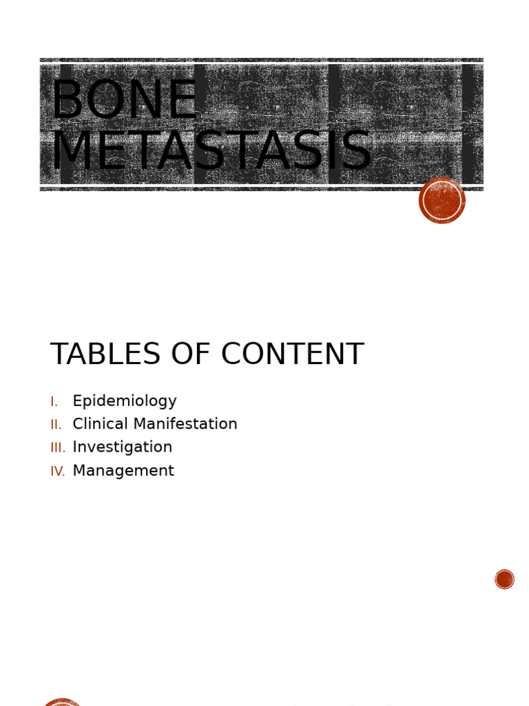 Bone Metastasis | PDF | Cancer | Metastasis