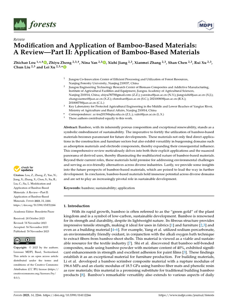 Forests 14 02266 v2 | PDF | Composite Material | Cellulose