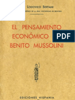 El pensamiento económico de Benito Mussolini