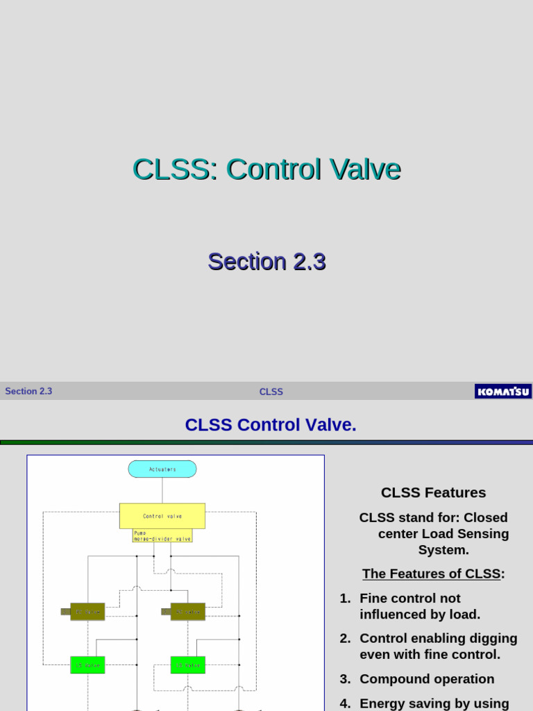 CLSS Control Valve Overview | PDF | Valve | Pump