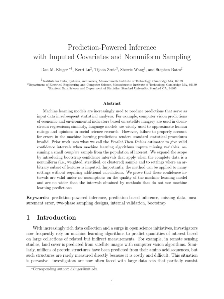 Prediction-Powered Inference Methods | PDF | Estimator | Bootstrapping ...