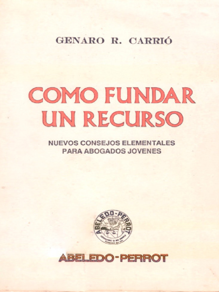 Como Fundar Un Recurso | PDF