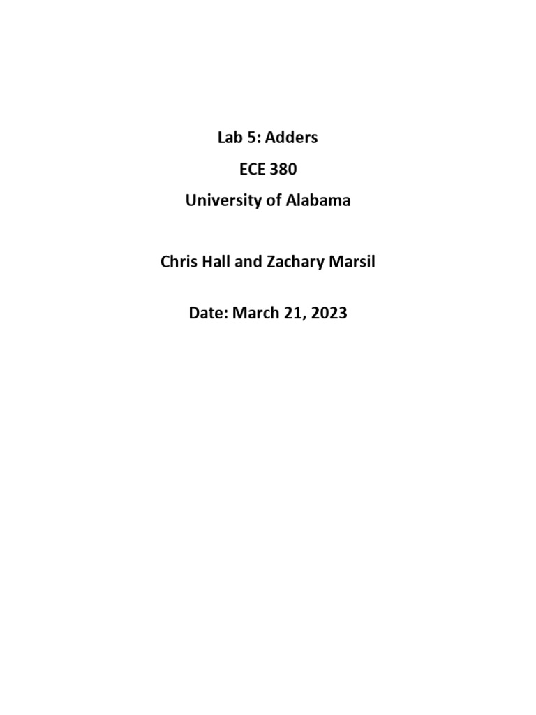 LAB5 Report | PDF | Vhdl | Electronic Design