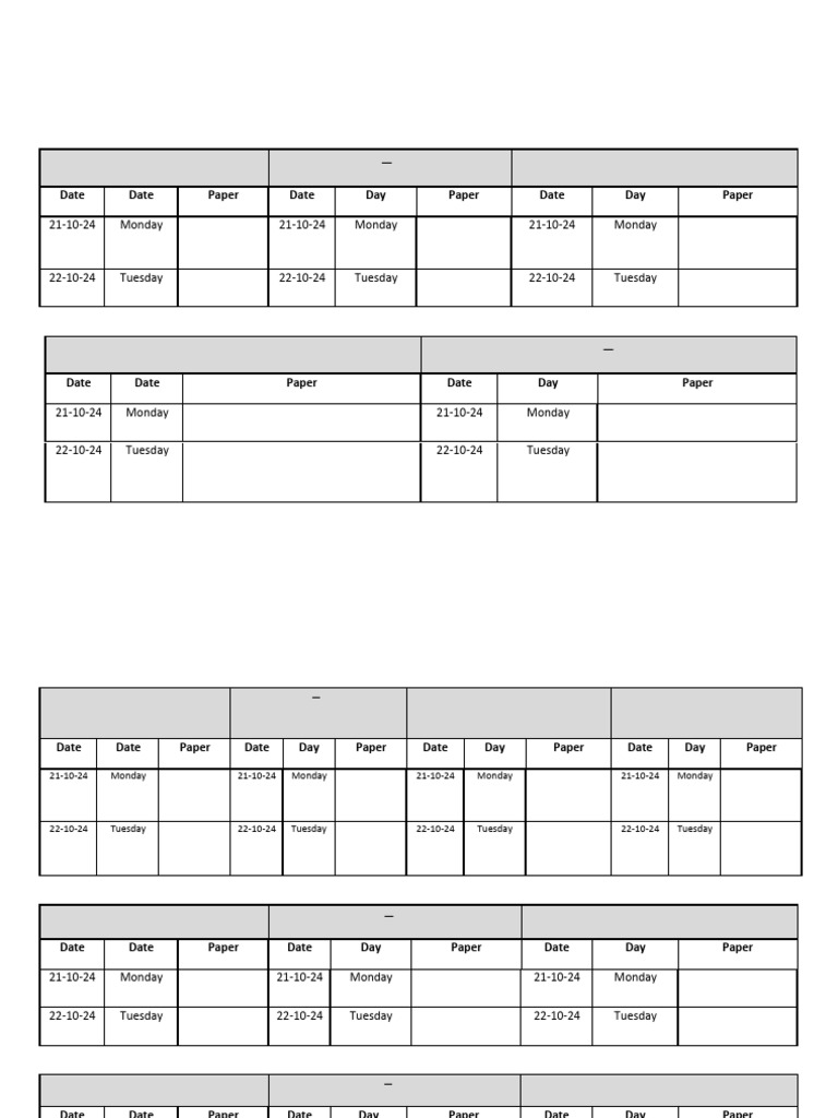 Revised Datesheet | PDF | Liberal Arts Education | Writing