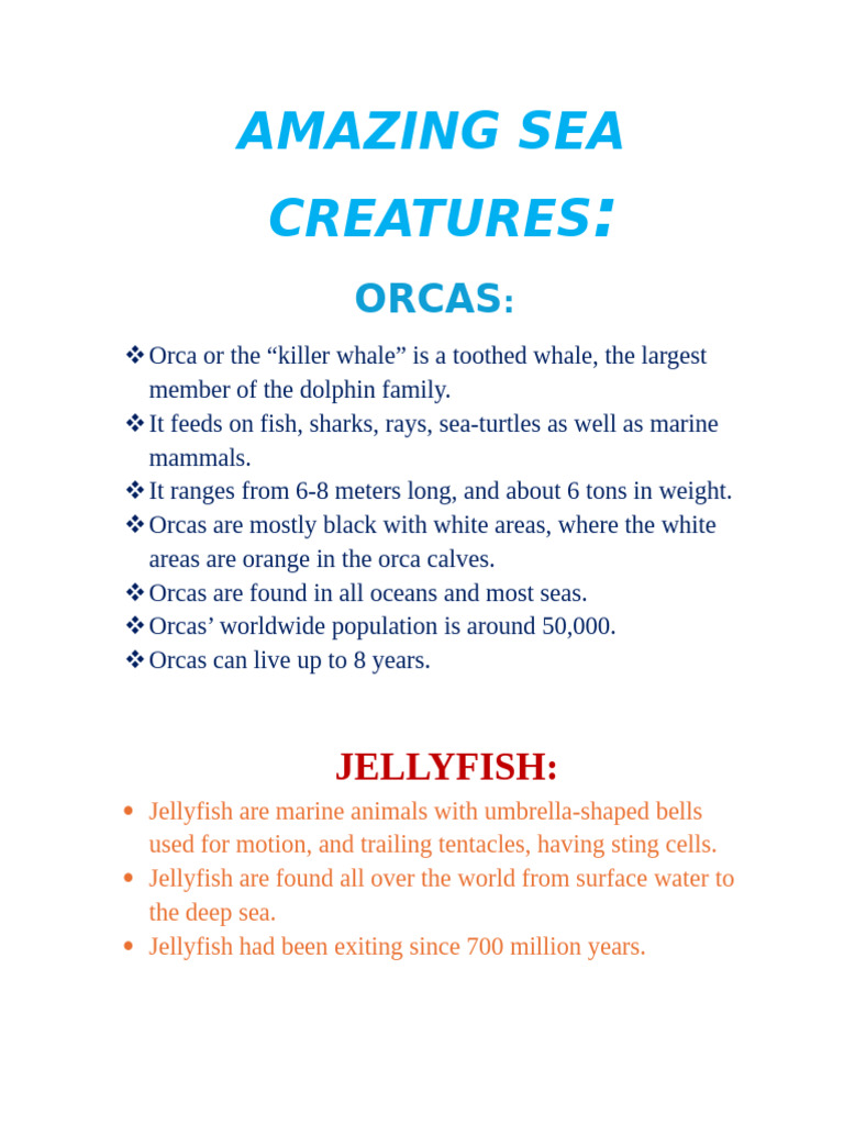Marine Animals Edited | PDF