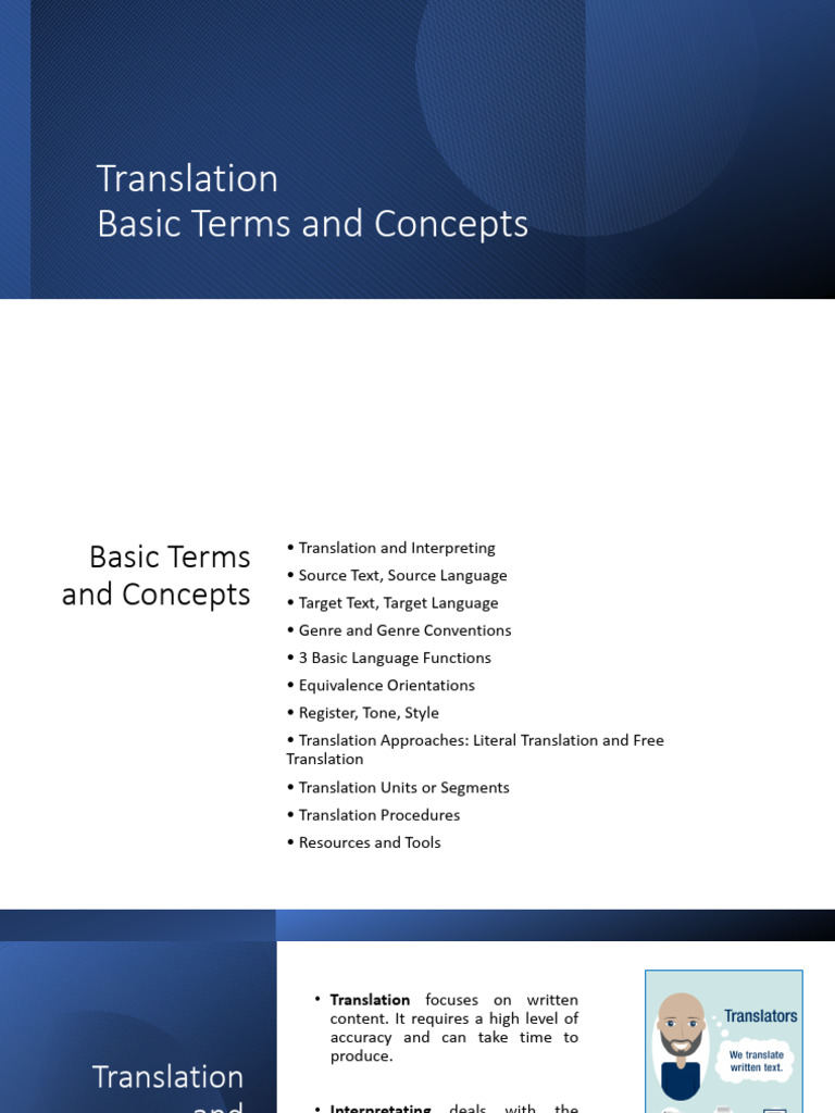 Translation Basics: Key Concepts Explained | PDF | Translations | Genre