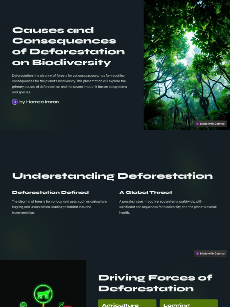 Causes and Consequences of Deforestation On Biodiversity | PDF ...