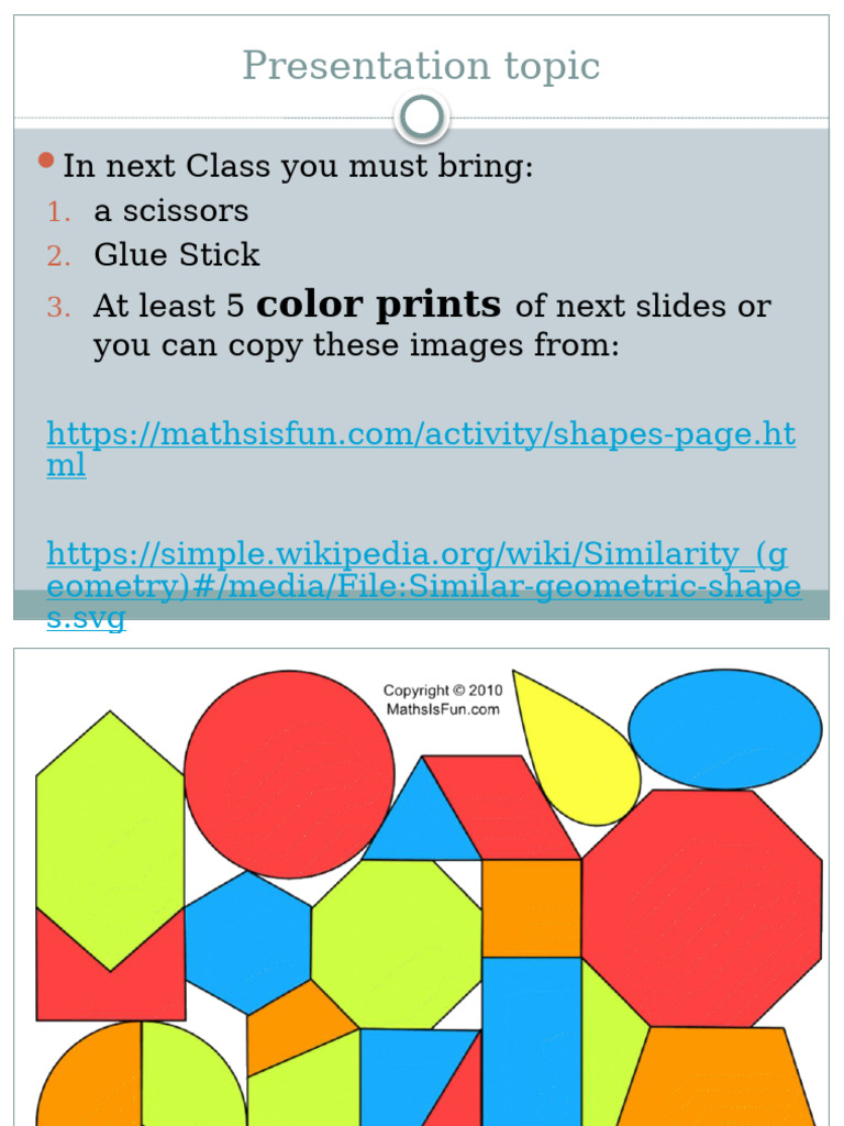 Geometry Shapes and Symmetry Activity | PDF