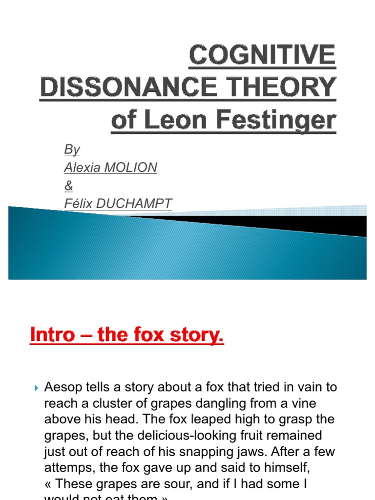 Cognitive Dissonance Theory of Leon Festinger | PDF | Business