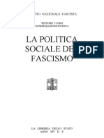 La politica sociale del fascismo (Italiano)