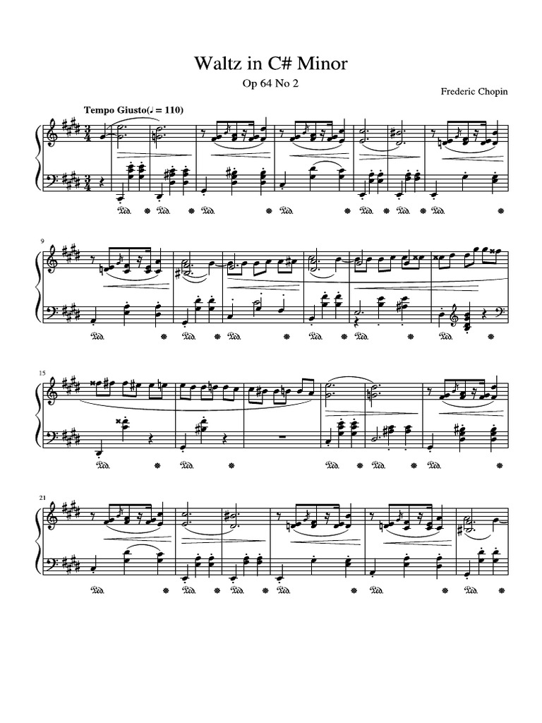 Frederic Chopin - Waltz in C# Minor | PDF