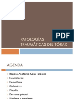 Patologías traumáticas del tórax: Neumotórax, Hemotórax y Toracostomía