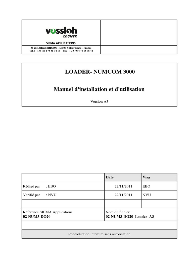 Manuel d'utilisation N3 Loader NUMCOM 3000 | PDF | Windows Vista ...