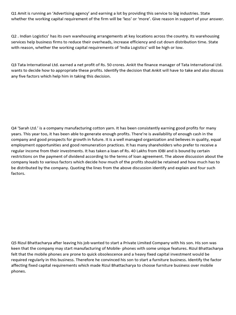 Financial Management Case Studies | PDF | Dividend | Investing