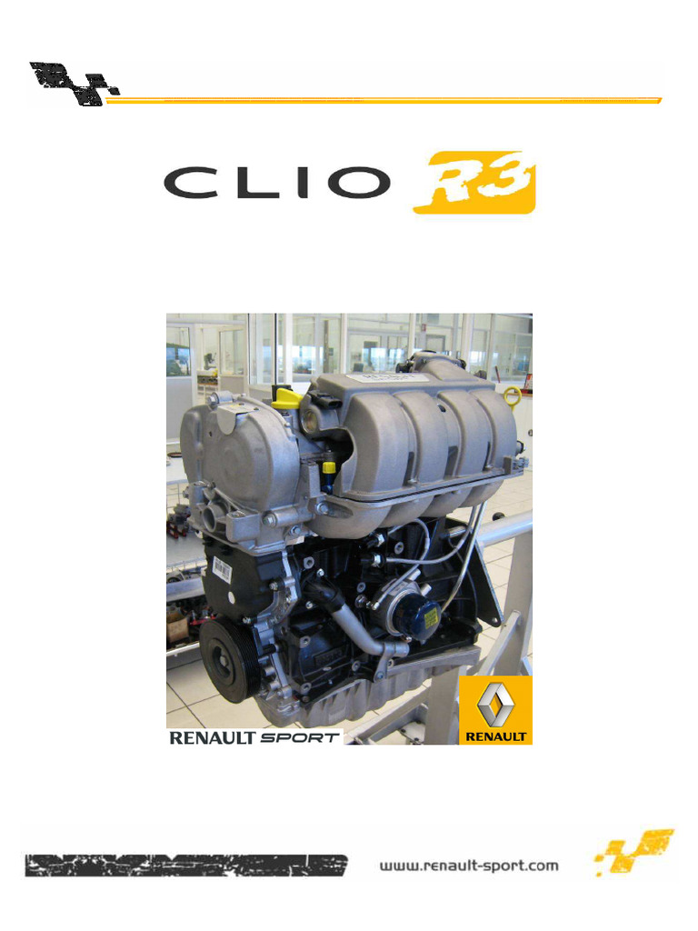 Renault Clio R3 Engine Assembly Guide | PDF | Piston | Bearing (Mechanical)