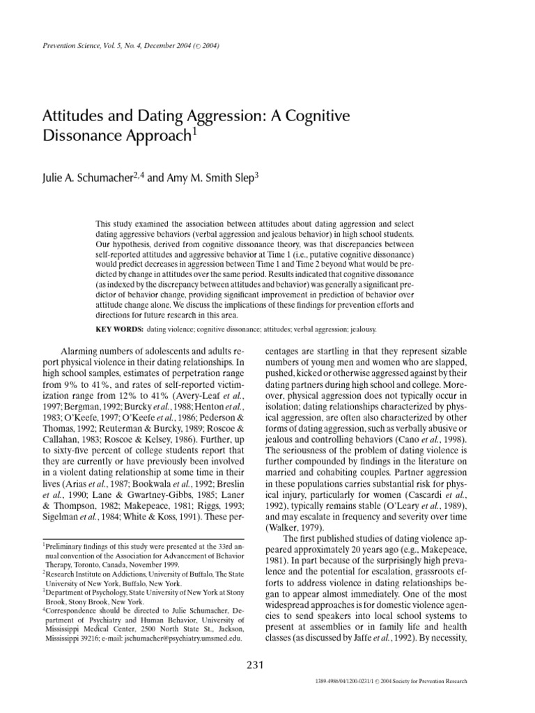 Atitudes e Dissonancia Cognitiva | PDF | Aggression | Attitude (Psychology)