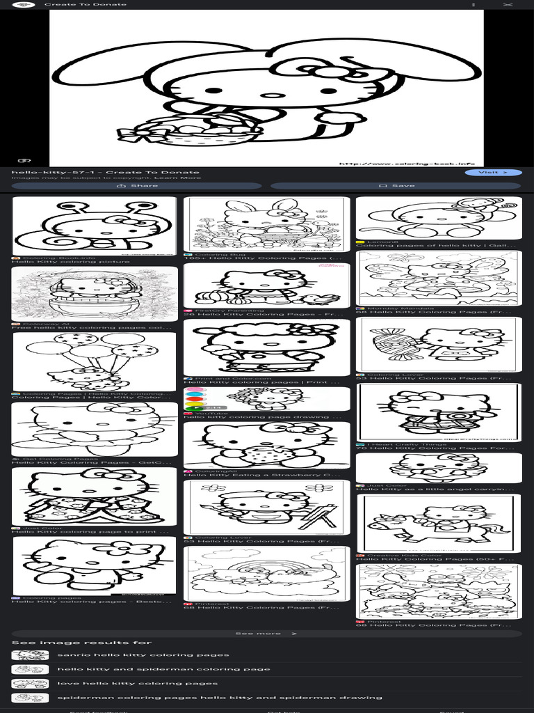 Free Hello Kitty Coloring Pages | PDF
