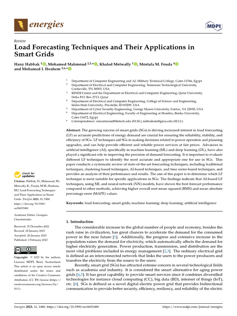 Load Forecasting in Smart Grids | PDF | Machine Learning | Forecasting