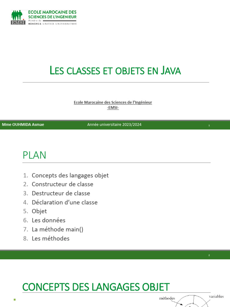 Classes et Objets en Java: Guide Complet | PDF | Classe (informatique ...