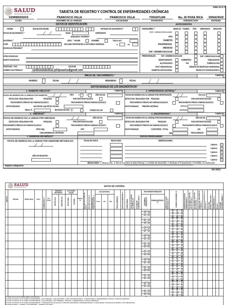 Control de Enfermedades Crónicas en Pacientes | PDF | Diabetes
