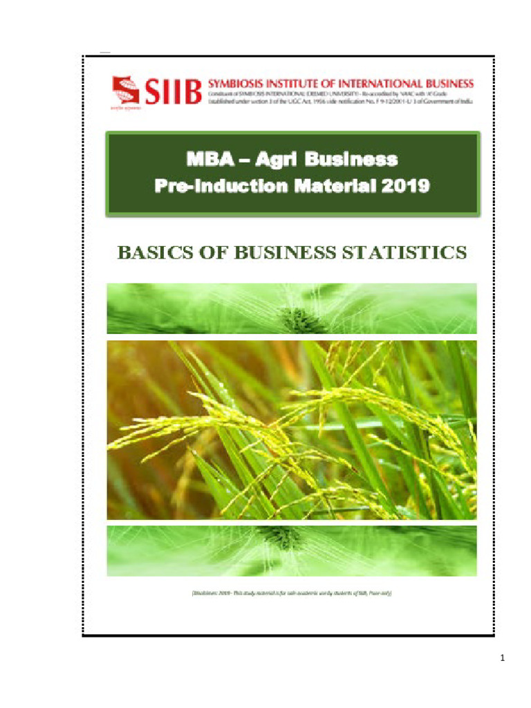 Final AB 19-21 PIM3 Basics of Business Statistics | PDF | Statistics ...