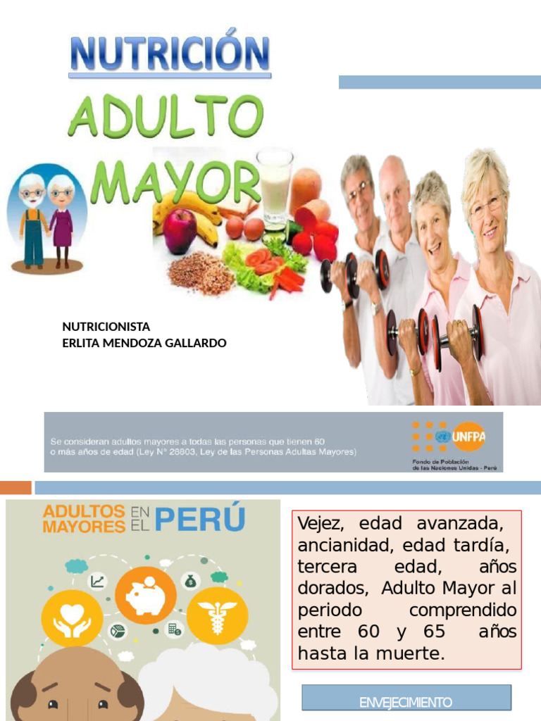 NUTRICION ADULTO MAYOR Erlita | PDF | Nutrición | Dieta y nutrición