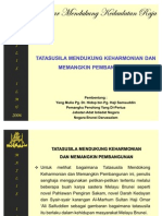 Tatasusila Mendukung Keharmonian Dan Memangkin Pembangunan Sb