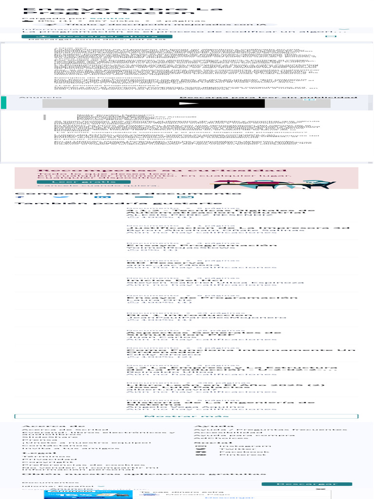 Ensayo Sobre La Programacion PDF Programación de computadoras Lenguaje ...