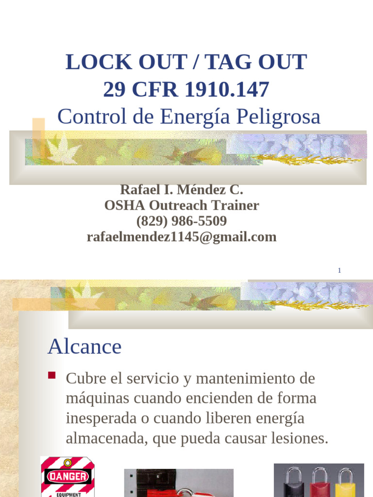 Control de Energía Peligrosa: Lockout/Tagout | PDF