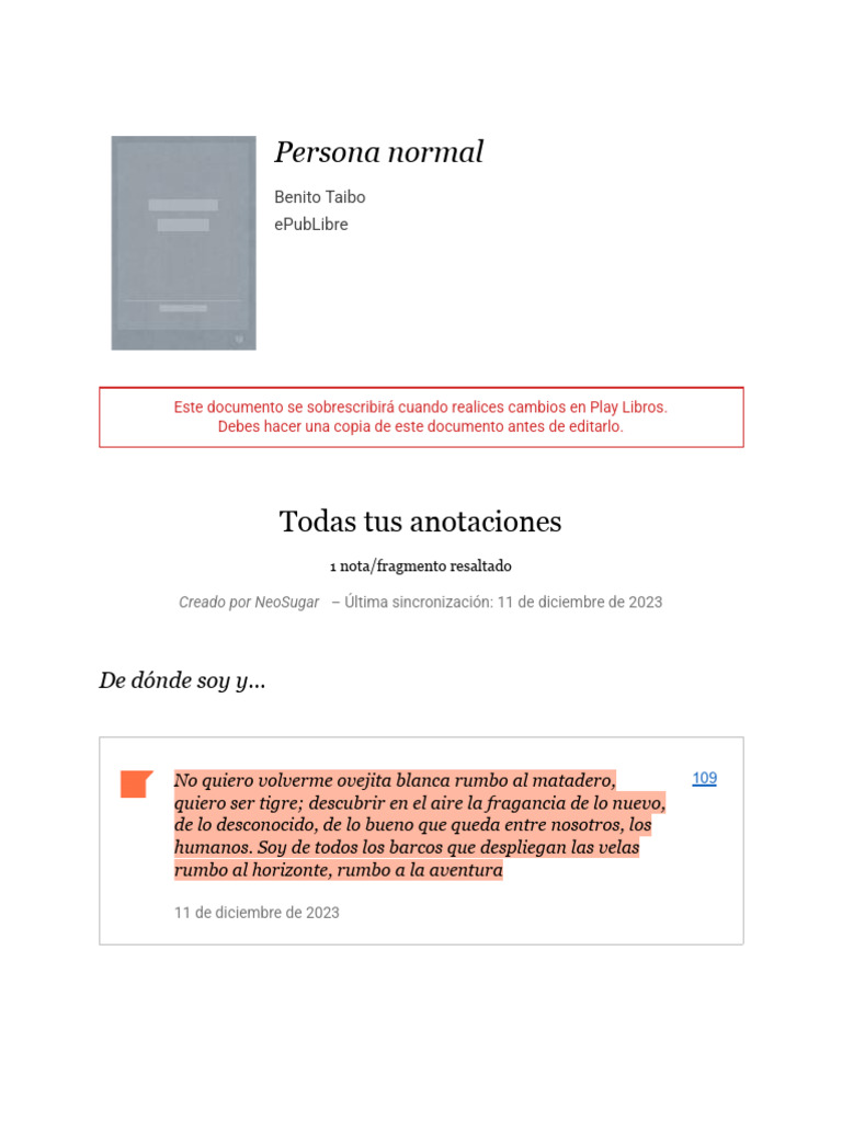 Notas de - Persona Normal | PDF