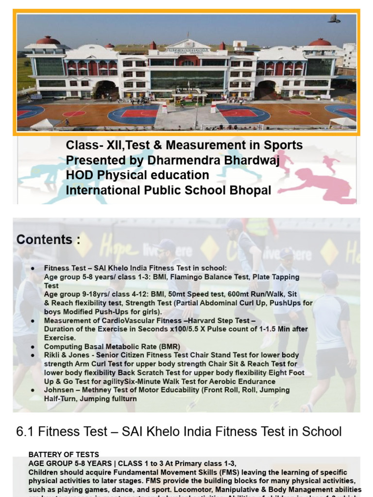 Sports Fitness Testing for Students | PDF