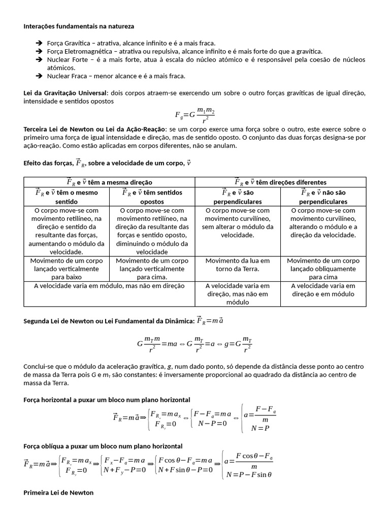 Fisica | PDF | Força | Leis do Movimento de Newton