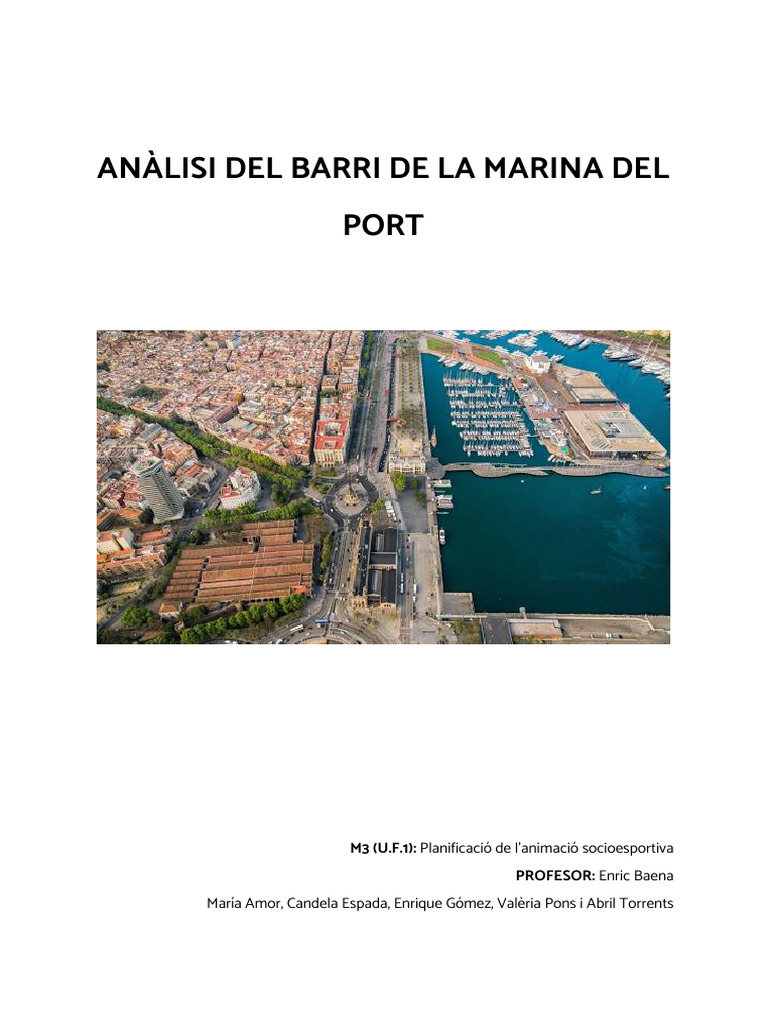 Analisi Del Barri De La Marina Del Port PDF