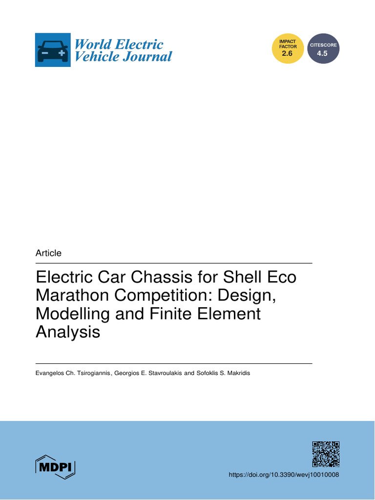 Electric Car Chassis Design & Analysis | PDF | Young's Modulus | Finite ...