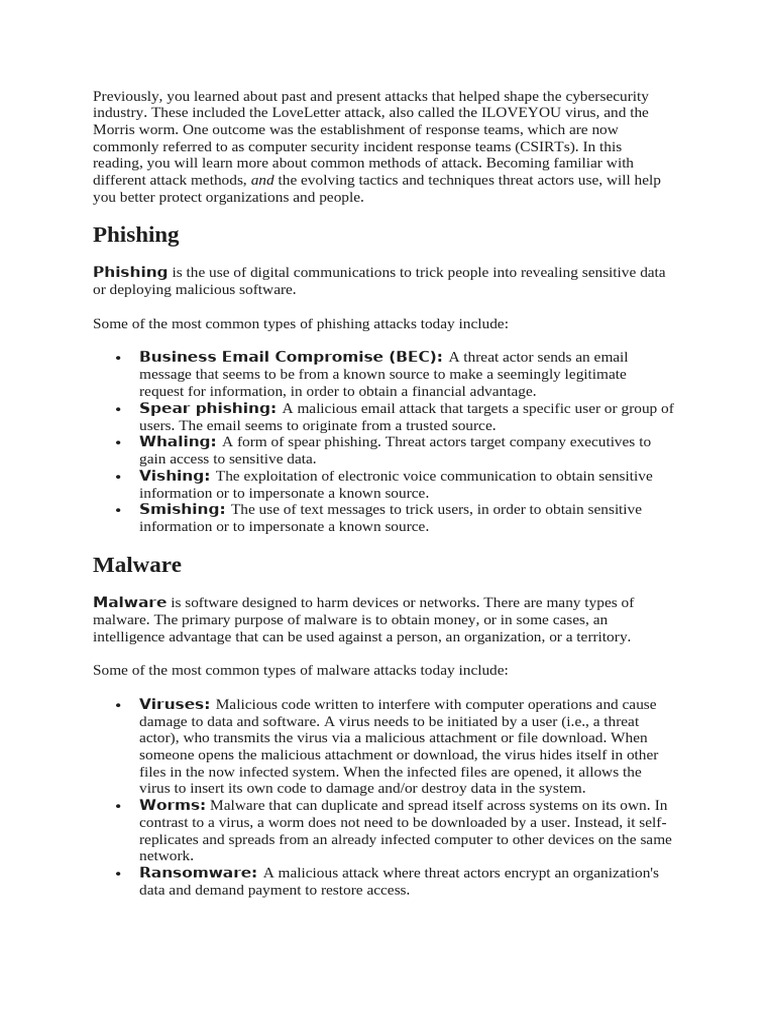Common Attacks and Their Effectiveness | PDF | Malware | Computer Virus