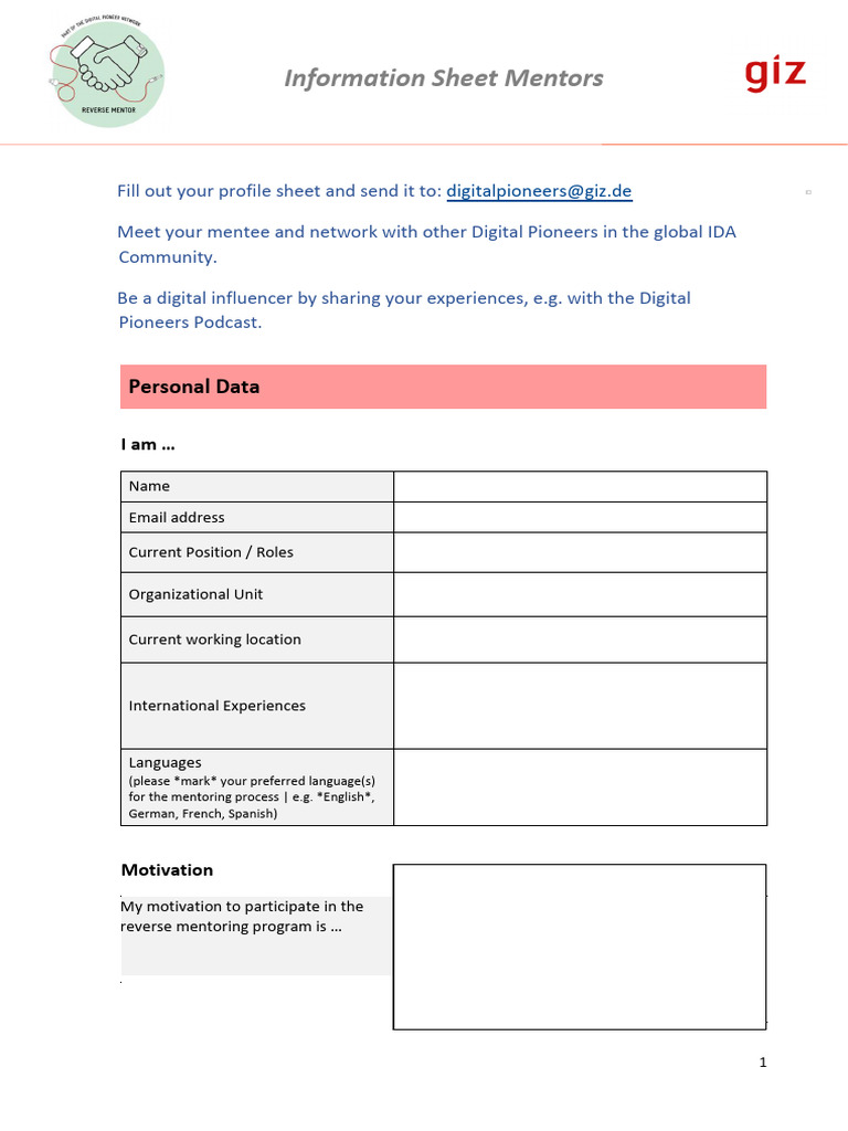 21 Mentors Information Sheet En Pdf