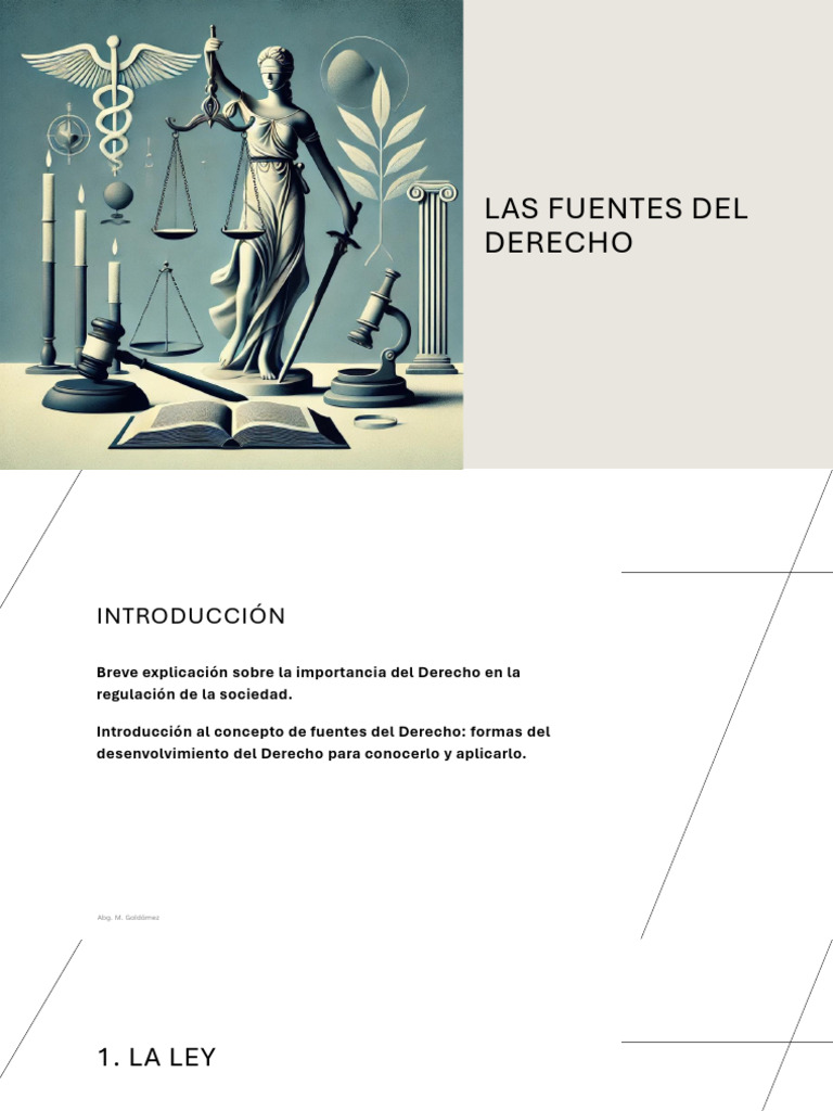 Las Fuentes y Principios Del Derecho | PDF | Caso de ley | Fuentes del ...