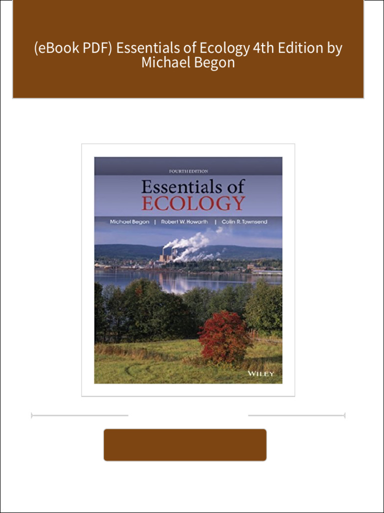 Download Full (eBook PDF) Essentials of Ecology 4th Edition by Michael ...