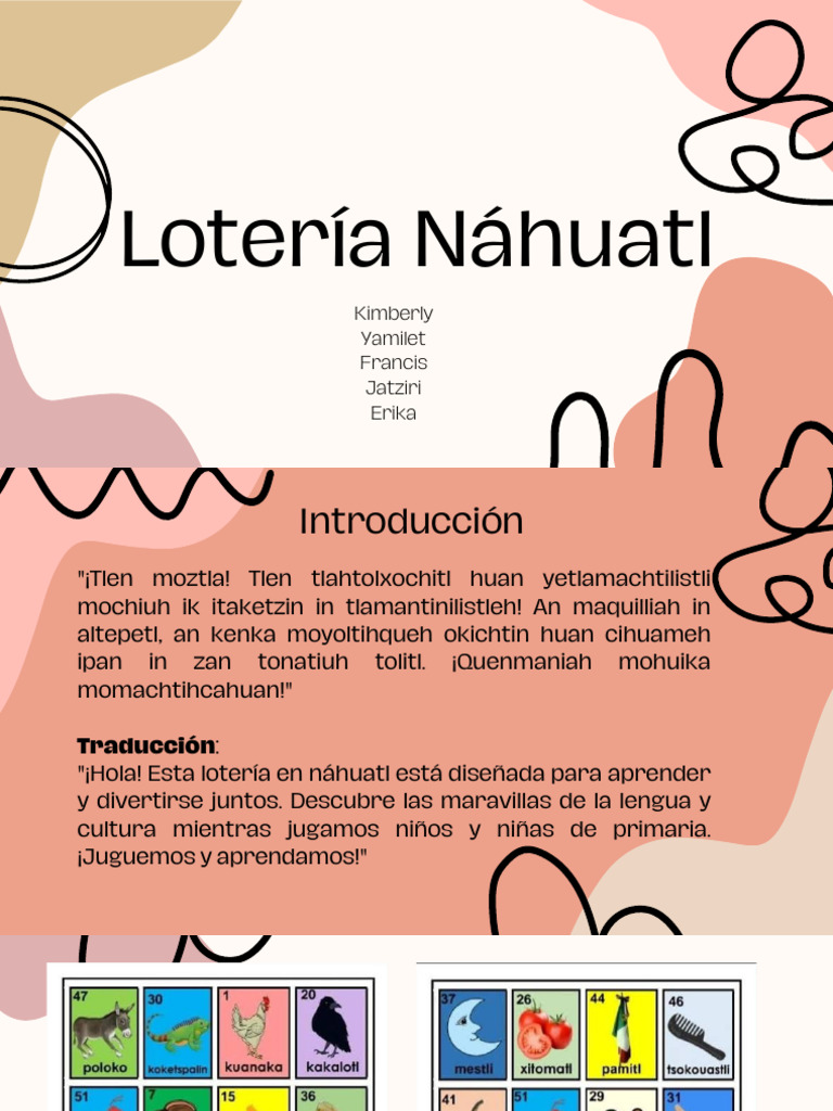 Lotería en Náhuatl para Aprender Jugando | PDF