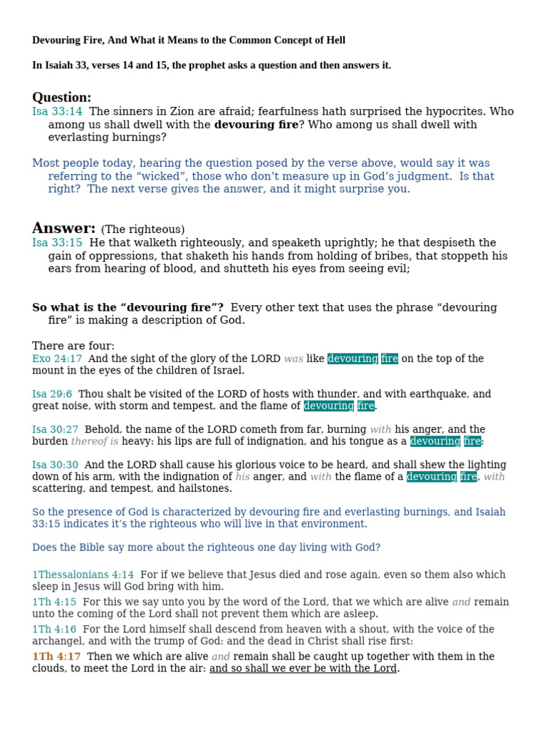 Devouring Fire | PDF | Heaven | Jesus
