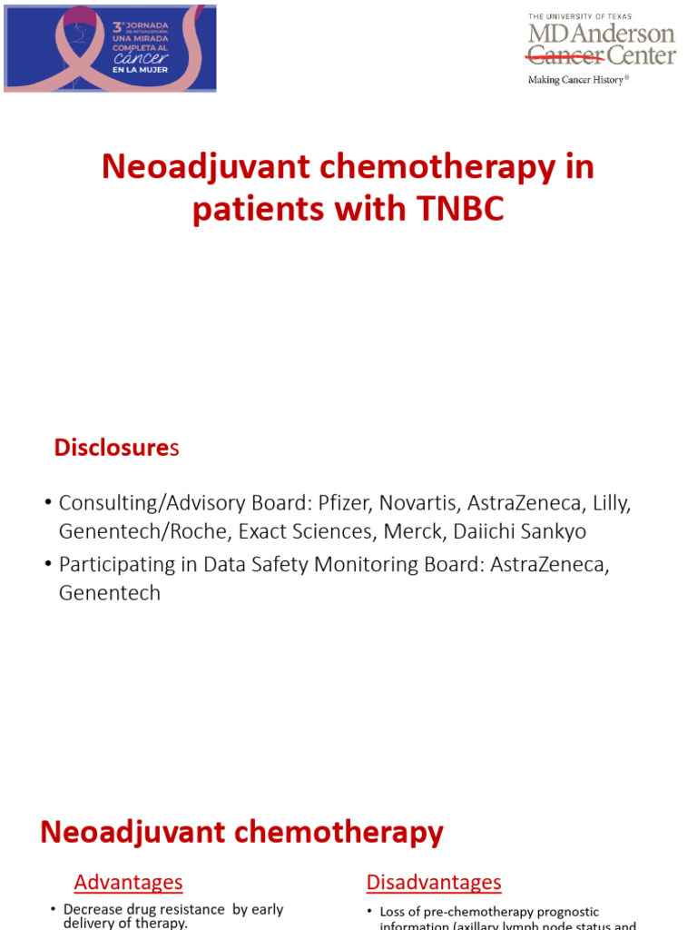 Neoadjuvant chemotherapy in patients with TNBC - Mariana Chávez | PDF ...