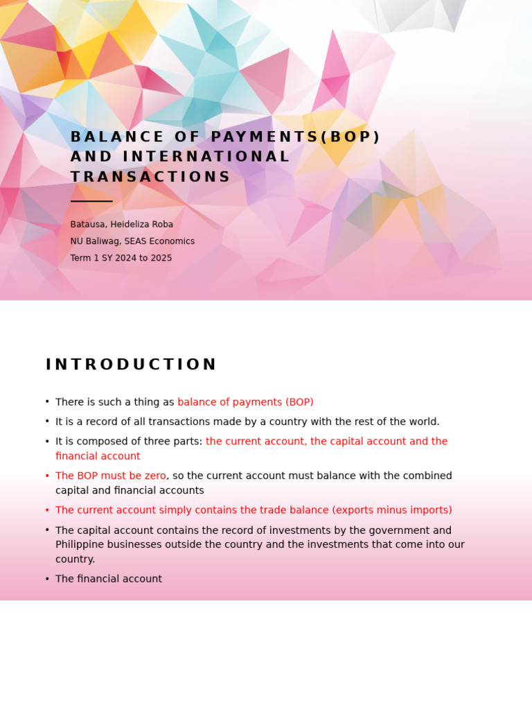 Balance of Payments Overview | PDF