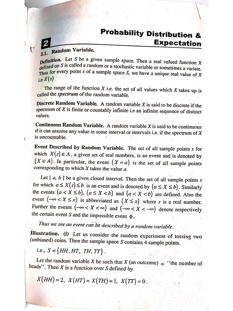 Probability Distribution and Expectation | PDF