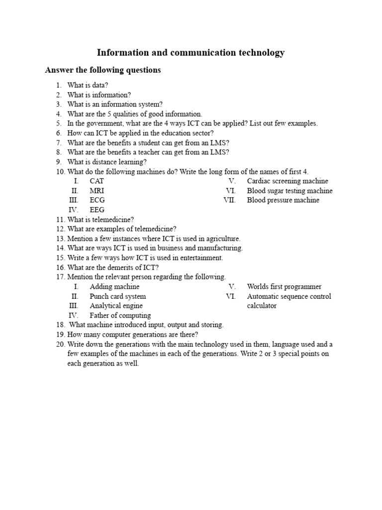 Understanding ICT: Key Concepts and Applications | PDF