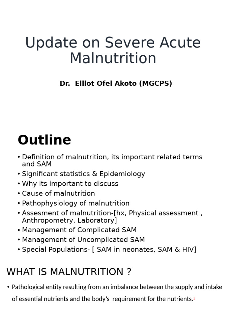 Overview of Severe Acute Malnutrition | PDF | Malnutrition | Diseases ...