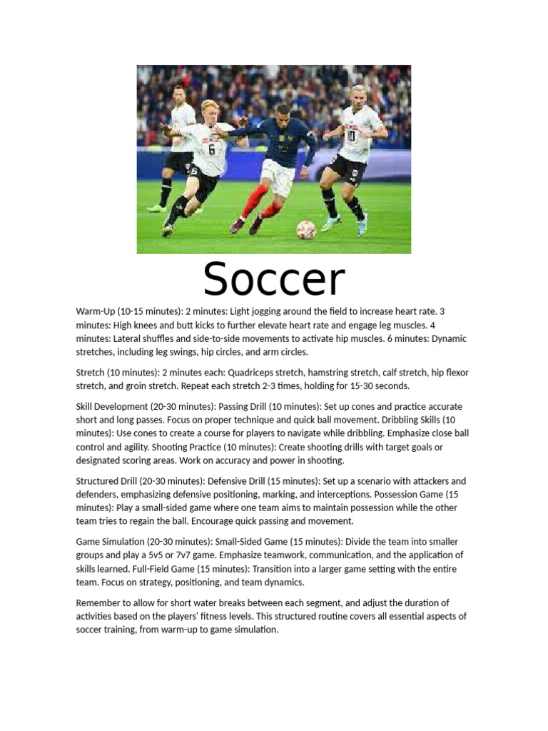Comprehensive Soccer Training Routine | PDF