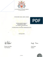 Shukri Jamal - Degree Certificate